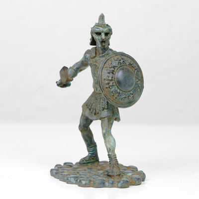 Statue Gladiateur Maximus - bronze vert