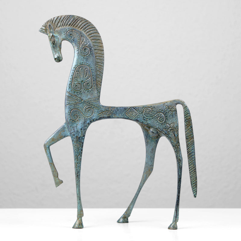 Statue de cheval grec en bronze (Grande)