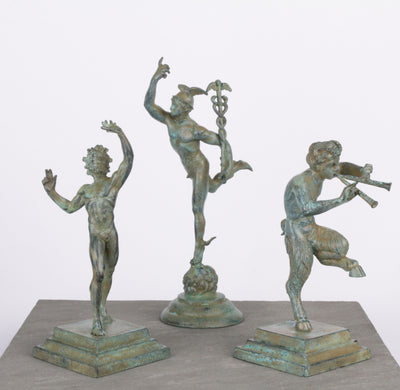 Statuette Mercure par Jean Bologne - bronze vert
