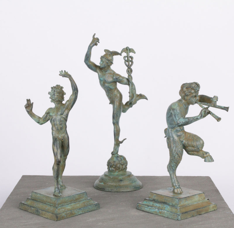 Statuette Mercure par Jean Bologne - bronze vert