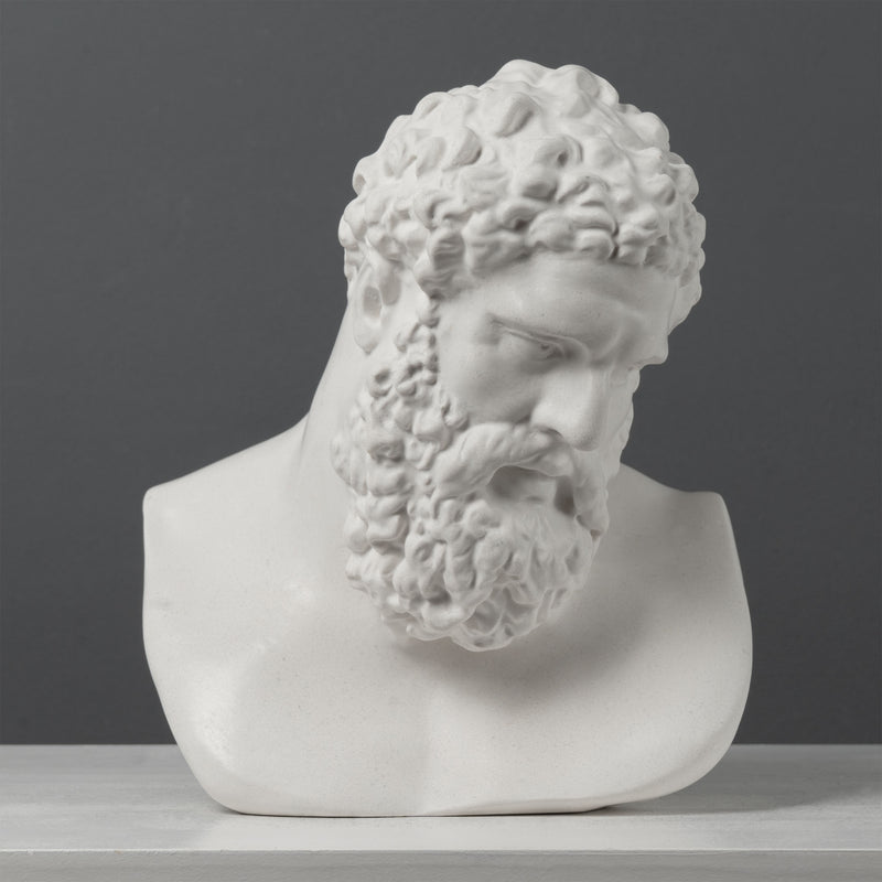 Buste d’Hercule – Héros Grec de la Force et de la Puissance – Sculpture en Marbre