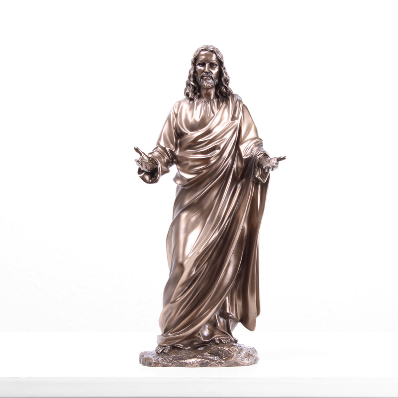 Statue de Jésus-Christ en prédicateur (Sculpture en bronze moulé à froid)