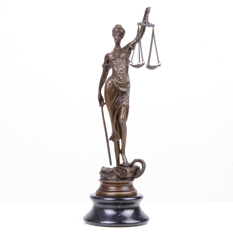 Statuette de la Justice en Bronze (Sculpture en Bronze Coulé à Chaud)