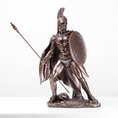 Statue Léonidas (Sculpture en bronze coulé à froid du guerrier romain)