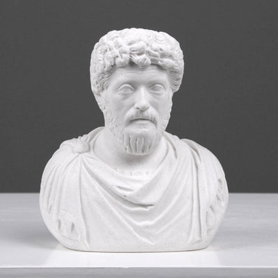 Sculpture de buste de serre-livres de Marc Aurèle - Petite statue de l'empereur romain