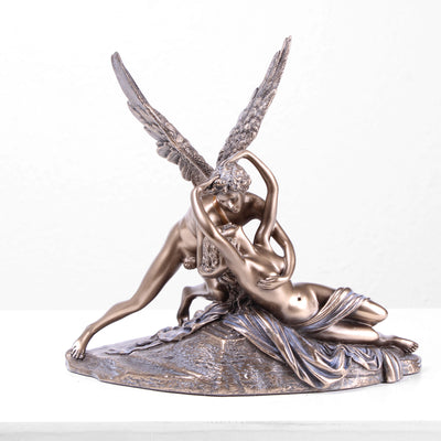 Statue Amour et Psyché - Le baiser de Canova (Sculpture en bronze coulé à froid)