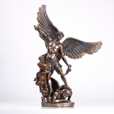 Statue Saint Michel (Sculpture en bronze coulé à froid)