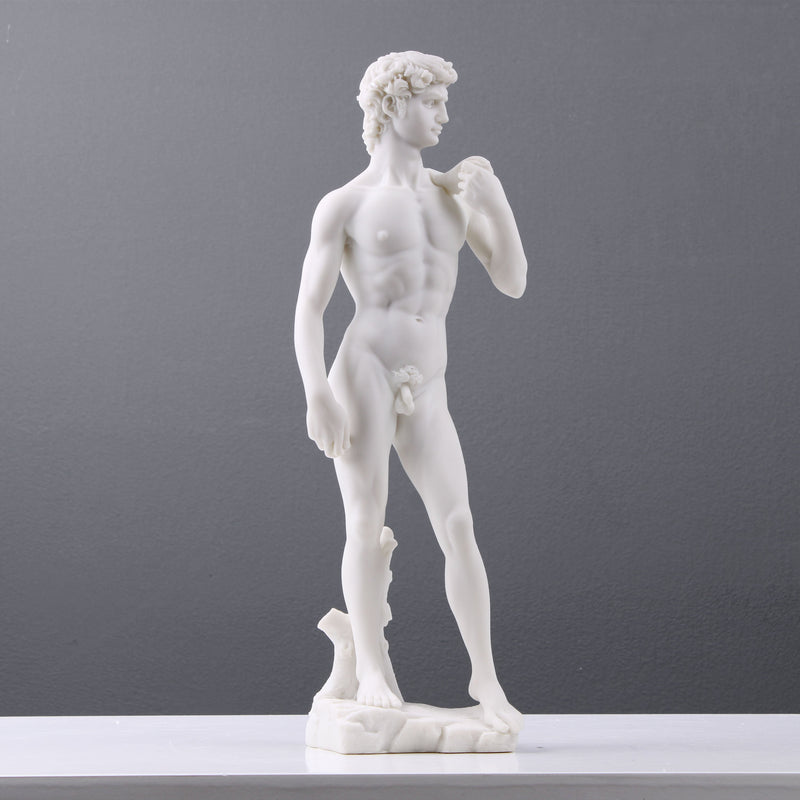 Sculpture David par Michel-Ange (Statue blanche)