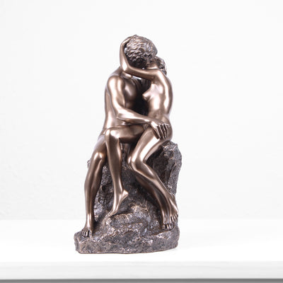 La sculpture du Baiser de Rodin (Statue en bronze moulé à froid)