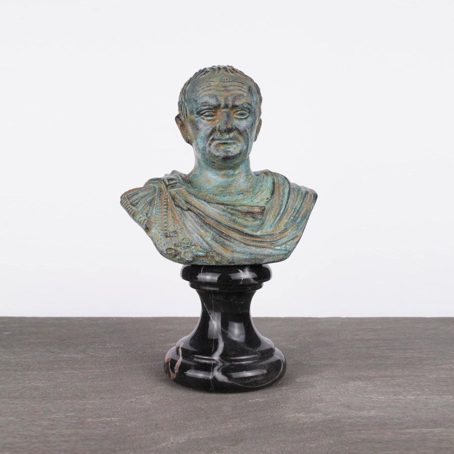 Grand Buste Aigle Style Antique Aubaho - Statuette Bronze Et Pierre - 33 Cm - Décoration