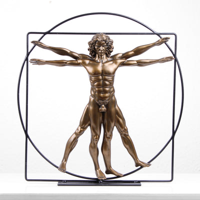 Statue de l' Homme Vitruvien (Sculpture du Corps de Léonard de Vinci) - Grande