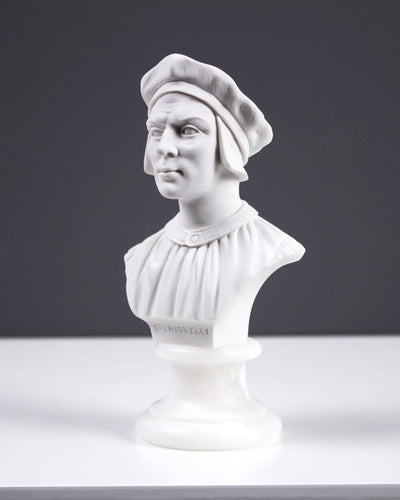 Buste de Machiavel - sculpture en marbre