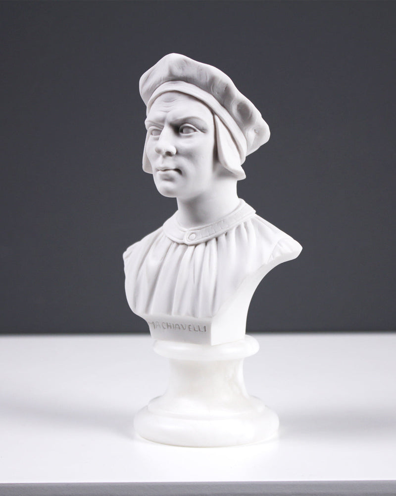 Buste de Machiavel - sculpture en marbre