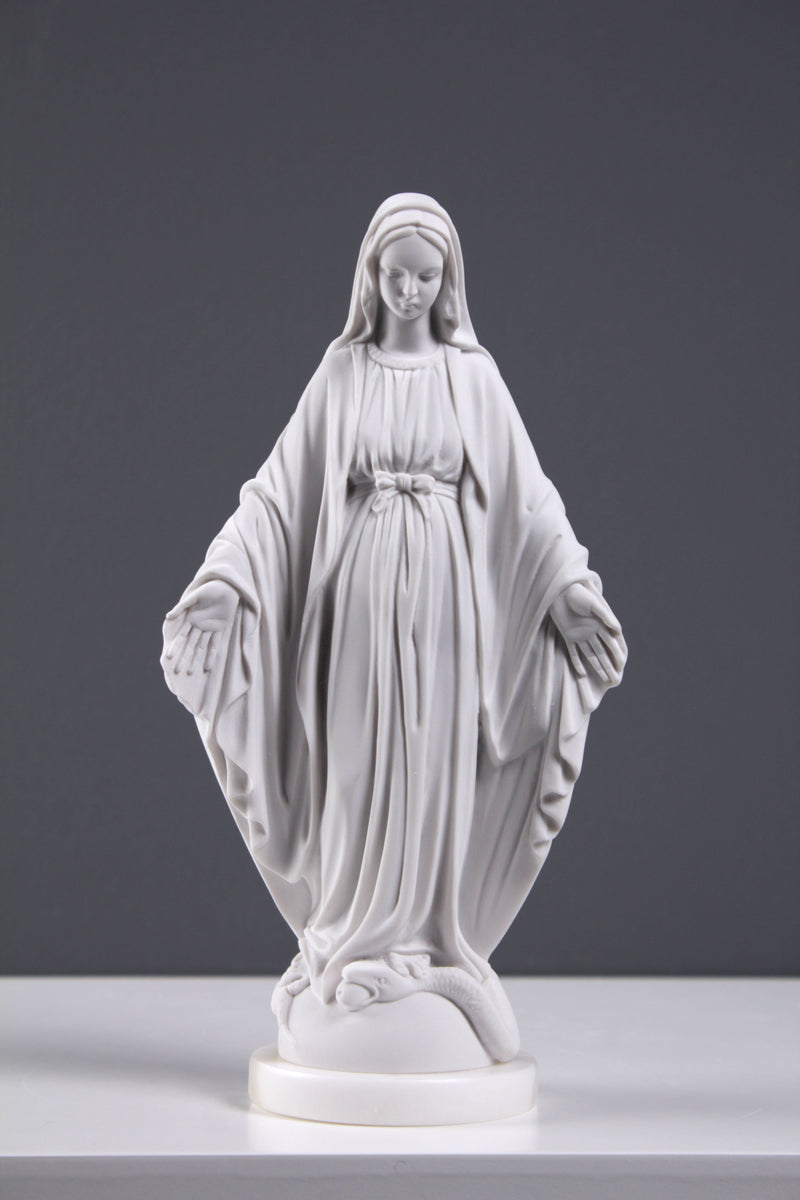 Statue de la Vierge Marie - Notre-Dame de grâce - sculpture en marbre