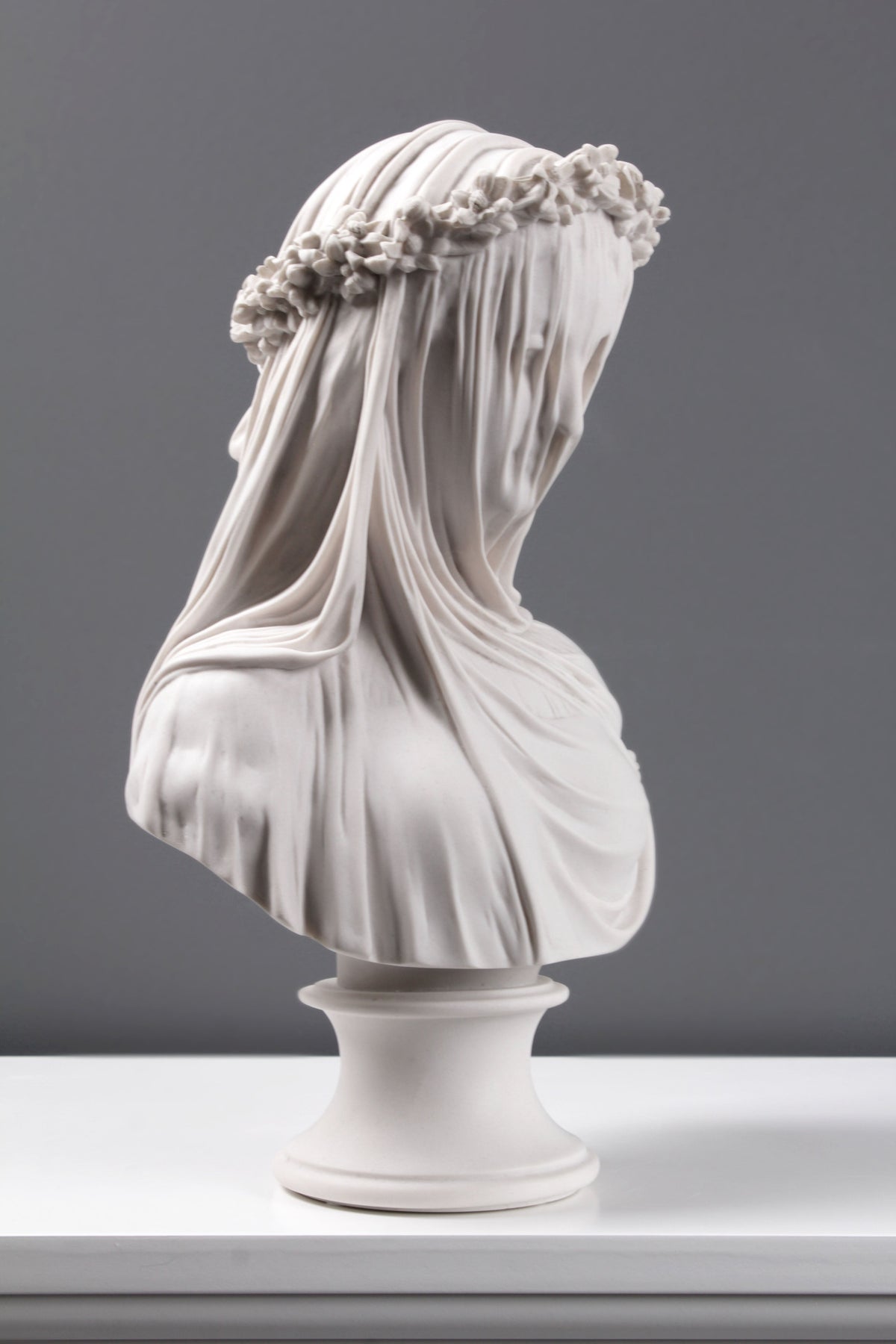 Statue vierge voilée, sculpture en béton, décoration d'intérieur moderne (17,72 pouces Statue vierge voilée, sculpture en béton, décoration d'intérieur moderne (17,72 pouces