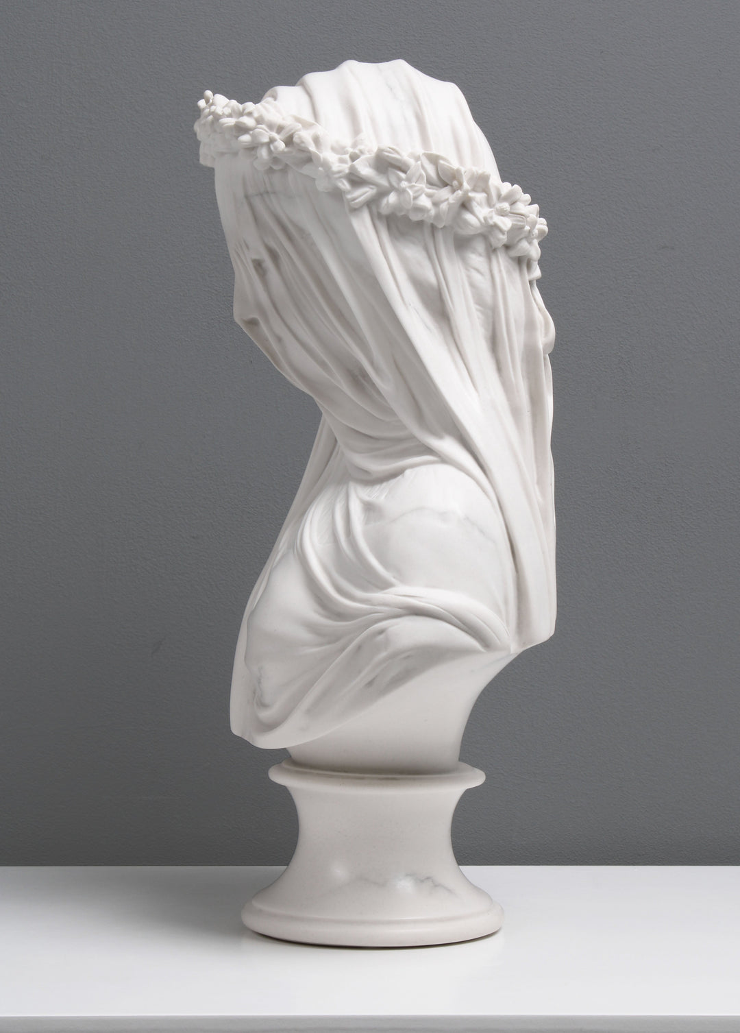 Buste Vierge Femme Sainte En Marbre - Sculpture Statue D'Occasion, Ref 62