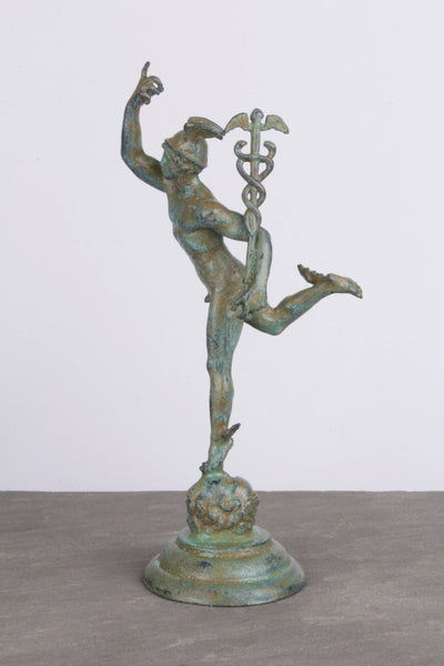 Statuette Mercure par Jean Bologne - bronze vert