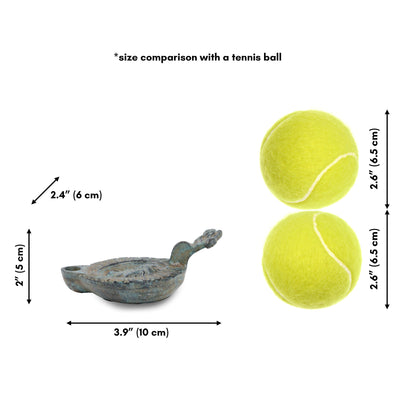 Lampe à huile d'un empereur romain - bronze vert