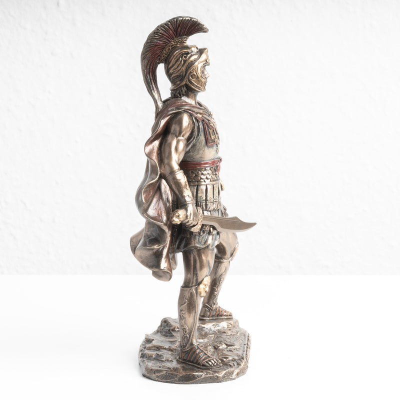 Statue d’Alexandre le Grand – Commandant Militaire Invaincu (Sculpture en Bronze à Froid)