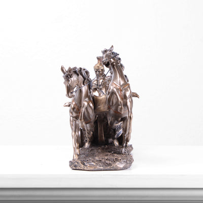 Statue Char Romain de Ben-Hur (Gladiateur - Sculpture en bronze coulé à froid)