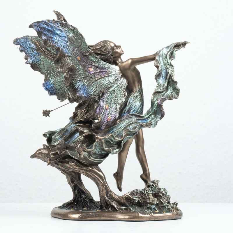 Statue de Fee "Where Moonbeams Fall" par Josephine Wall (Sculpture en Bronze Moule a Froid)