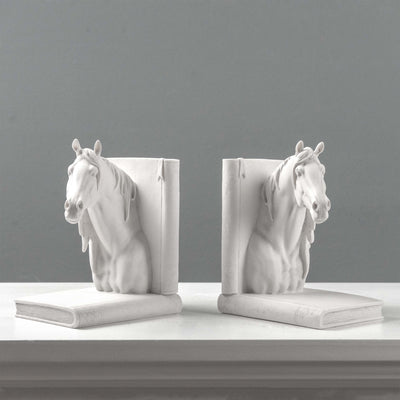 Serre-livres tête de cheval – Paire de bustes équestres