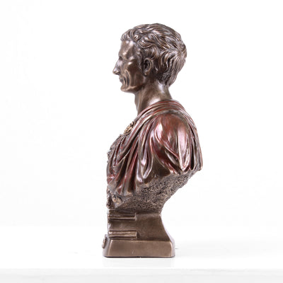 Buste Jules César (Sculpture en bronze coulé à froid)