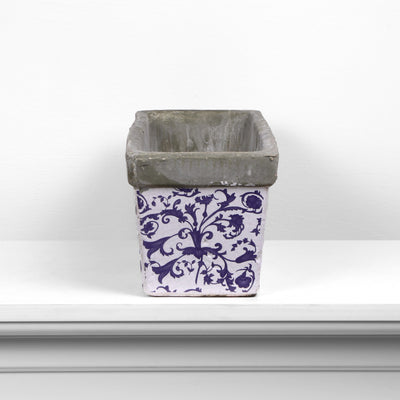 Jardiniere Rectangulaire Bleue Mediterraneenne