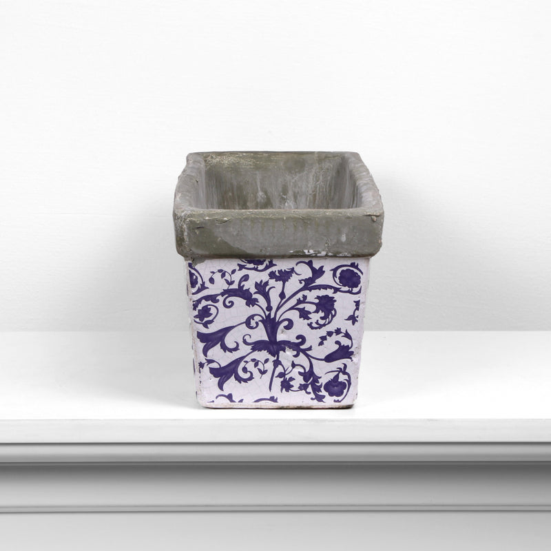 Jardiniere Rectangulaire Bleue Mediterraneenne