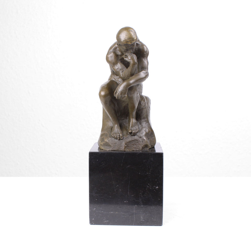 Statuette Le Penseur de Rodin (Sculpture en Bronze Coulé à Chaud)