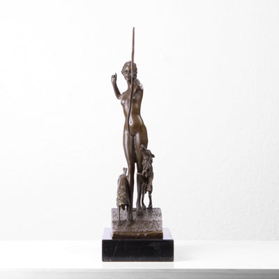 Statue de la Déesse Diane (La Dernière Flèche - Sculpture en Bronze Coulé à Chaud)