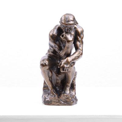 Statue Penseur de Rodin (Sculpture en bronze coulé à froid)
