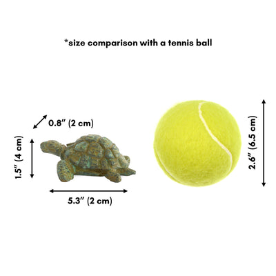 Statue Tortue - bronze vert