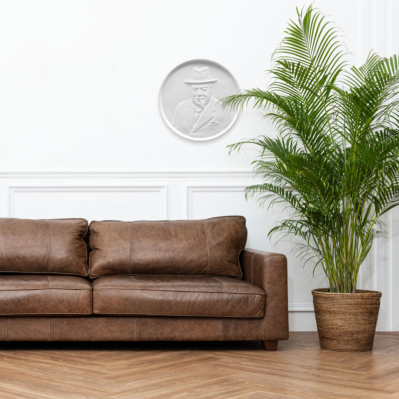 Winston Churchill avec Cigare – Bas-Relief du Bulldog Britannique de la Seconde Guerre mondiale