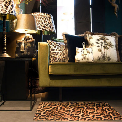 Palm Tree Velvet Cushion