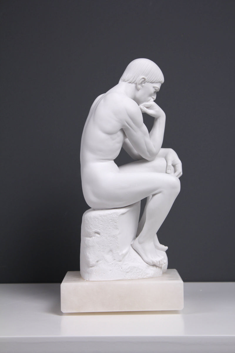 Statue Le Penseur (Rodin) - sculpture en marbre