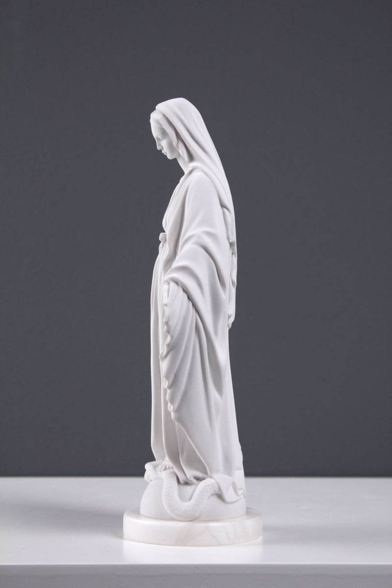 Statue de la Vierge Marie - Notre-Dame de grâce - sculpture en marbre