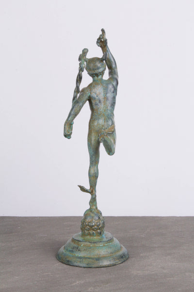 Statuette Mercure par Jean Bologne - bronze vert