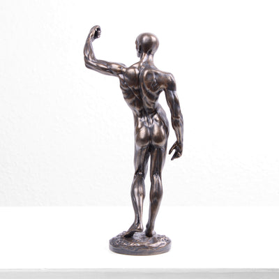 Statue d' Étude Anatomique (Sculpture en bronze coulé à froid par Houdon)