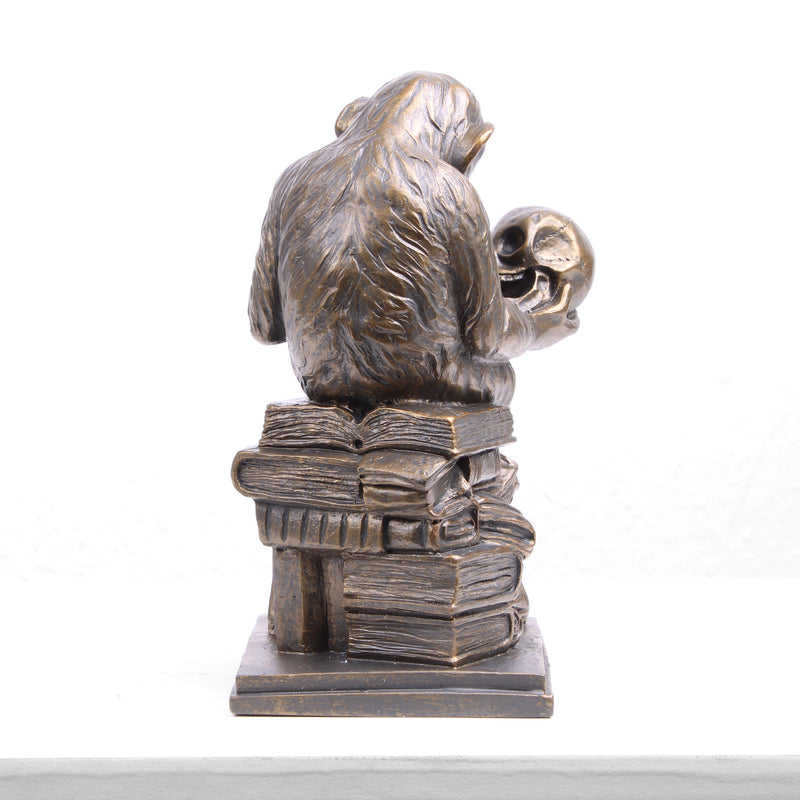 Statue du Singe avec Crâne (Sculpture du Singe avec Crâne par Hugo Rheinhold)