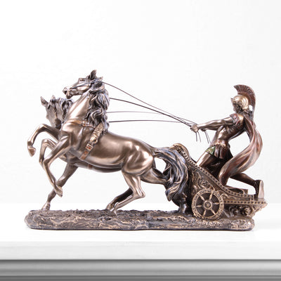 Statue Char Romain de Ben-Hur (Gladiateur - Sculpture en bronze coulé à froid)