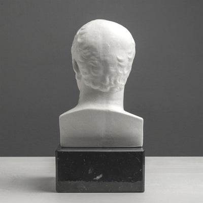 Buste de Cicéron Serre-Livres sur Socle en Marbre Noir