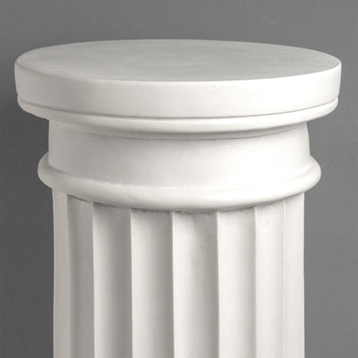 Colonne cannelée pour buste – Socle décoratif classique blanc