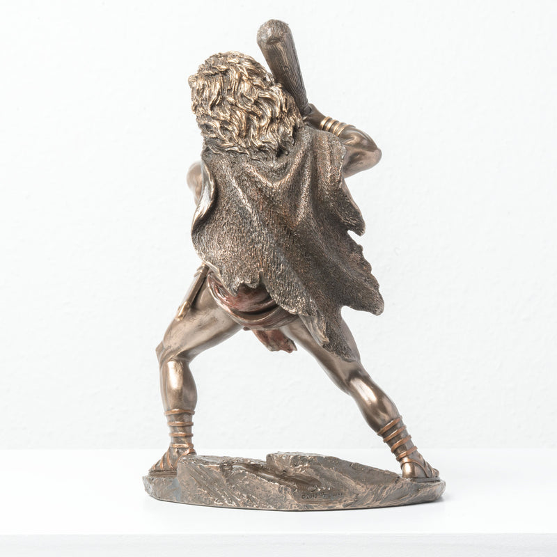Hercule avec Peau du Lion de Némée et Massue – Statue en Bronze à Froid