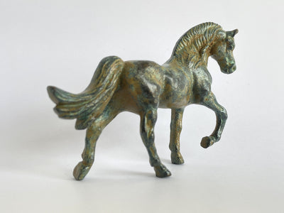 Statuette Cheval - bronze vert