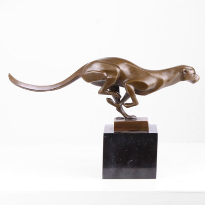 Statue de Jaguar en Bronze (Sculpture en Bronze Coulé à Chaud)