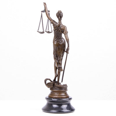 Statuette de la Justice en Bronze (Sculpture en Bronze Coulé à Chaud)