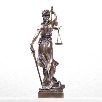 Statue Justice, Justitia (Sculpture en bronze coulé à froid)