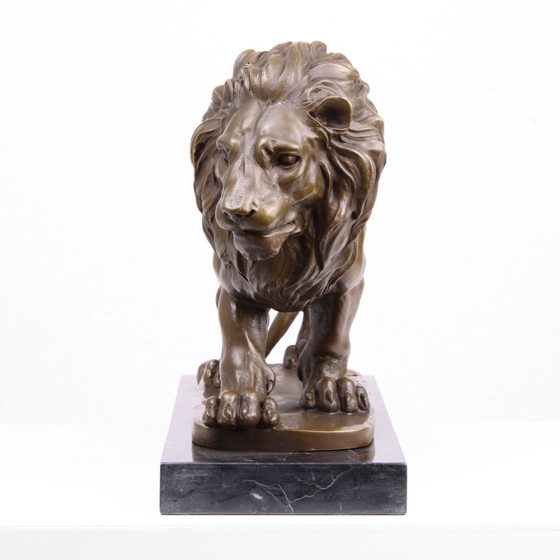 Grande Statue de Lion en Bronze (Sculpture en Bronze Coulé à Chaud)