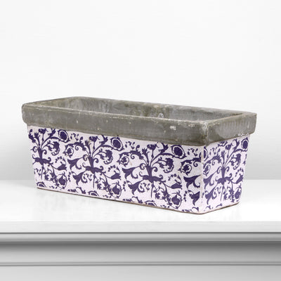 Jardiniere Rectangulaire Bleue Mediterraneenne